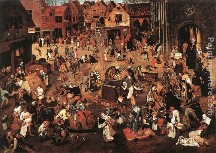 Pieter the Younger Brueghel Battle of Carnival and Lent